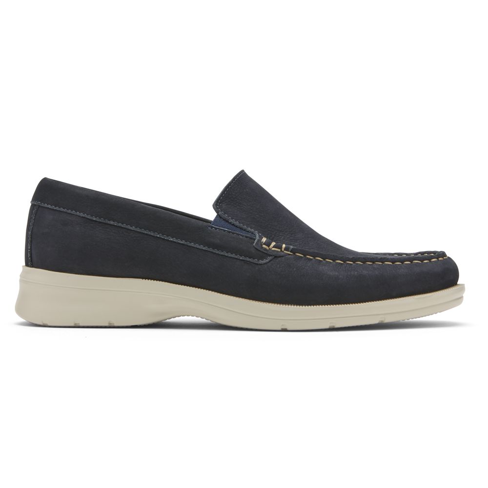 Rockport Canada Palmer Venetian Slip-Ons - Mens Loafers Navy (DXU625098)